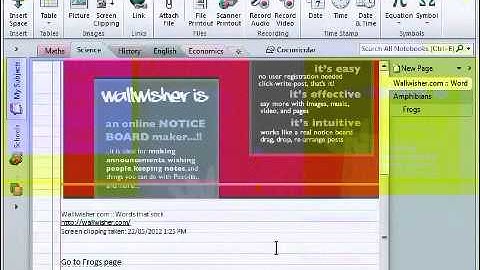 OneNote 2010 - creating links
