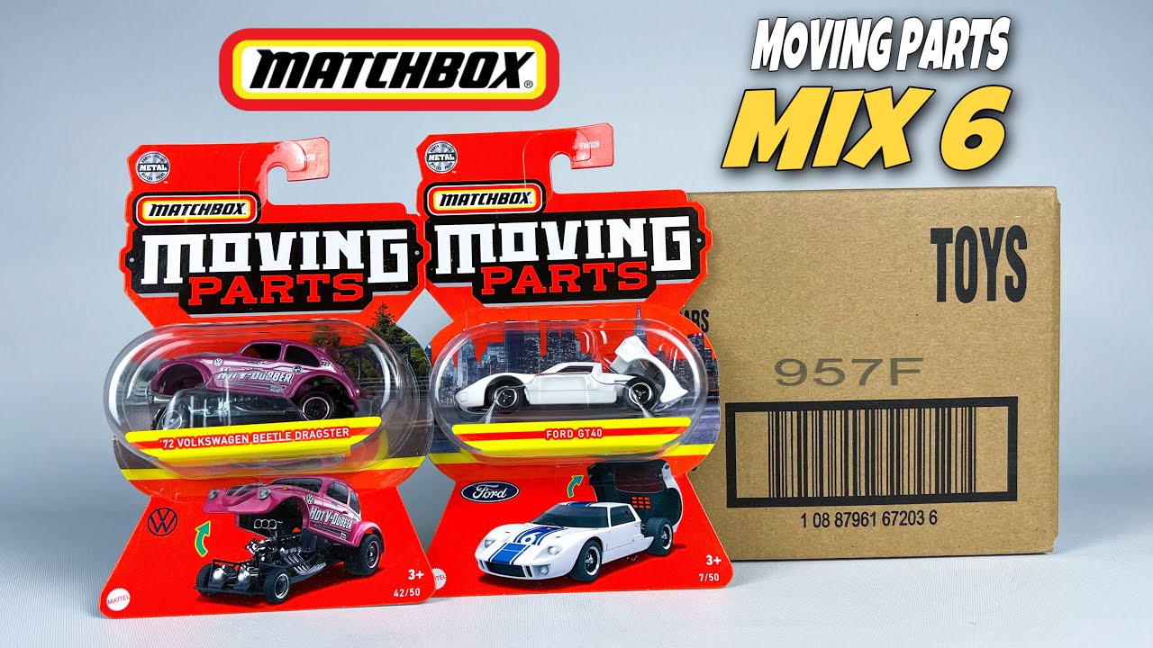 Matchbox Moving Parts City Streets Multipack, Collection of 6 1:64 Scale  Cars