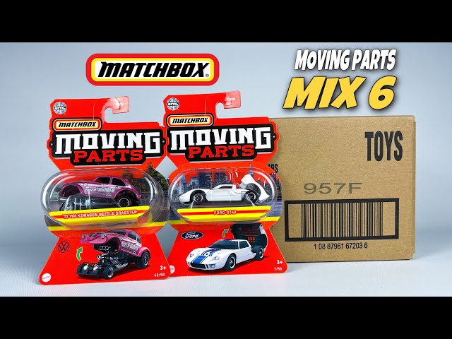 Matchbox Moving Parts City Streets Multipack, Collection of 6 1:64 Scale  Cars