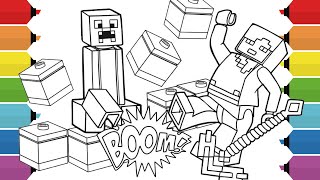 Minecraft Coloring Pages | Alex & Creeper