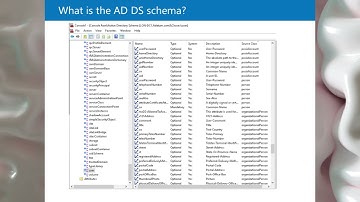 What is the AD DS schema?