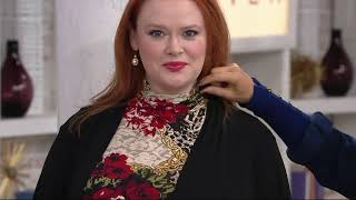 Susan Graver Printed Liquid Knit Sleeveless Turtleneck Top on QVC