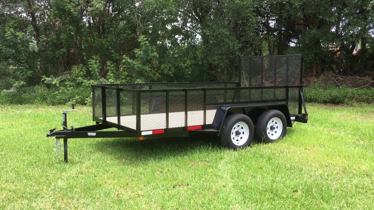 6x12 Tandem Trailer with 2' expanded metal sides YouTube