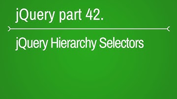 hierarchy filter in jquery part 42