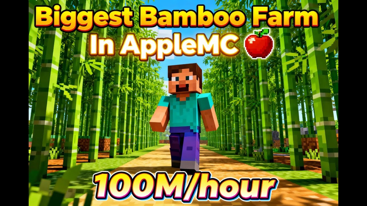 overview of the biggest BAMBOO FARM  in apple mc | RISINGGBLAZE 