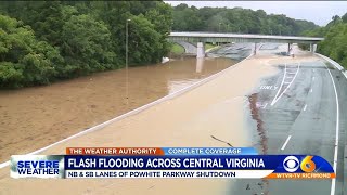 Flood closes roads, leaves drivers stranded in parts of Central Virginia