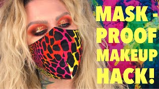 ORANGE GLITTER SMOKY EYE | EASIEST MASK PROOF MAKEUP HACK (so easy, you don’t have to do it...)