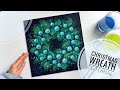 Christmas wreath tutorial / Leaf painting / Acrylic painting