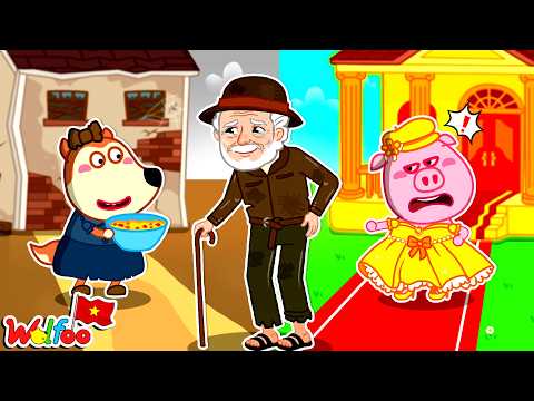 Người Ăn Xin Kì Lạ Đến Thăm Nhà Lucy và Nancy 😲 Sẻ Chia Là Yêu Thương | Wolfoo Tiếng Việt