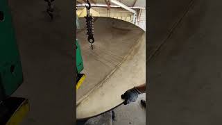 Proceso de abombado de tapa toriésferica en acero inoxidable de 5/8' de espesor. #tapastoriesfericas