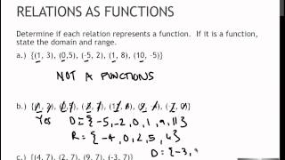 38 Relations as Functions (2.6)