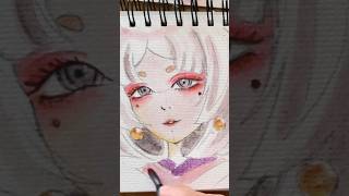 Water color painting Lunox fanart #lunox #drawing #mobilelegends #youtubeshorts