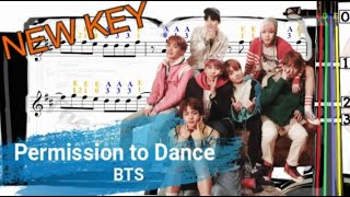 Permission to Dance | BTS | Violin SHEET MUSIC [With Fingerings] [Level 3] New Key
