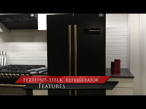 Forno: FFRBI1805-33BLK - 33 Side By Side Refrigerator