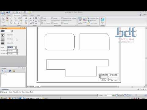 Solid Edge 2D_Radyus ve Pah Kırma Komutları