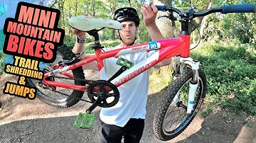 MINI MOUNTAIN BIKES - TRAIL SHREDDING AND JUMPS!