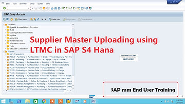 Supplier Master uploading using LTMC in SAP S4 HANA