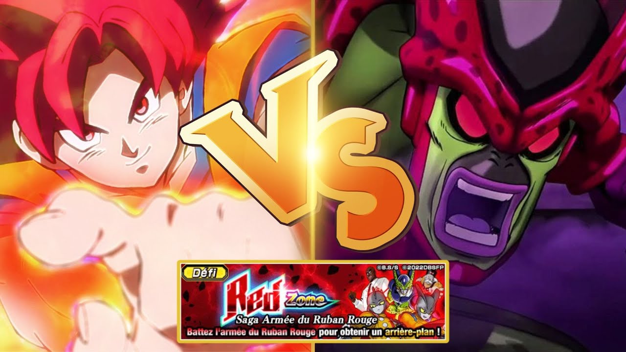 GOKU VS CELL MAX - RED ZONE ARMME DU RUBAN ROUGE - DRAGON BALL DOKKAN ...