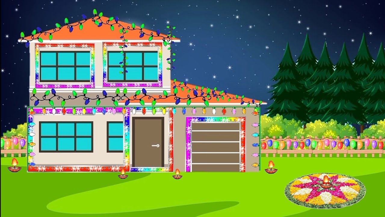 Diwali Cartoon home theme background video 🌸 YouTube
