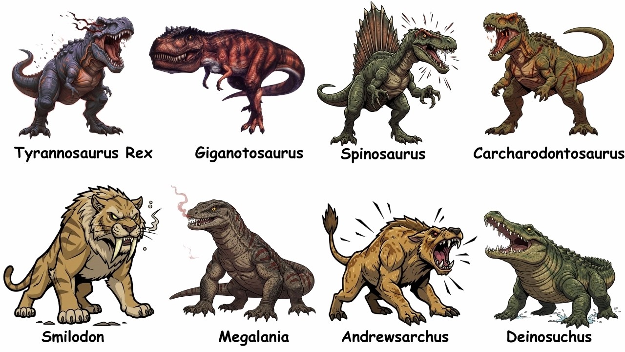 Every STRONGEST Extinct Land Predator Explained in 09 Minutes