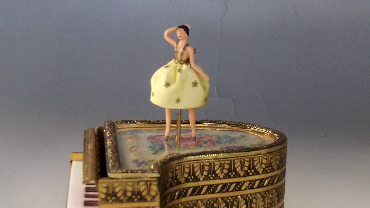 VINTAGE REUGE DANCING BALLERINA Mechanical WIND UP MUSIC BOX YouTube