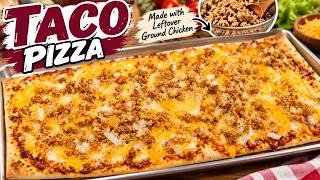 Leftover Ground Chicken → Taco Pizza! | Prep Once, Use Multiple Times