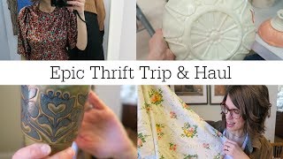 Match Highlights Thrift with Me + Thrift Haul | Salvation Army & Value Village | Vintage Home Decor