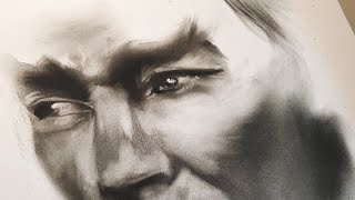 Kömürle Atatürk Portresi