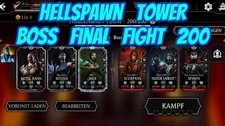 Mk mortal kombat mobile hellspawn tower boss final fight 200 one shot brutal ending talent tree