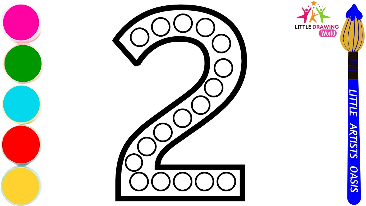 How to Draw a Number 2 Pop It | Easy Step by Step Tutorial