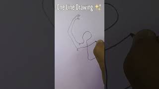 Easy line drawing💫 ballerina in ballet motion dance style #aram_nabeel #lineart #shorts #drawing