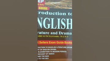 Cu 3rd semester English literature mdc-3 suggestions book 2025 l cu sem3 english literature syllabus