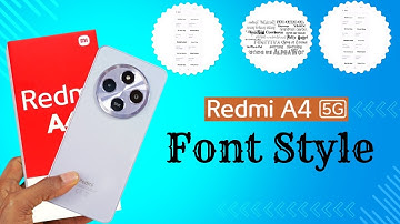 how to change font style in redmi a4 5g / redmi a4 5g me font style change kaise kare