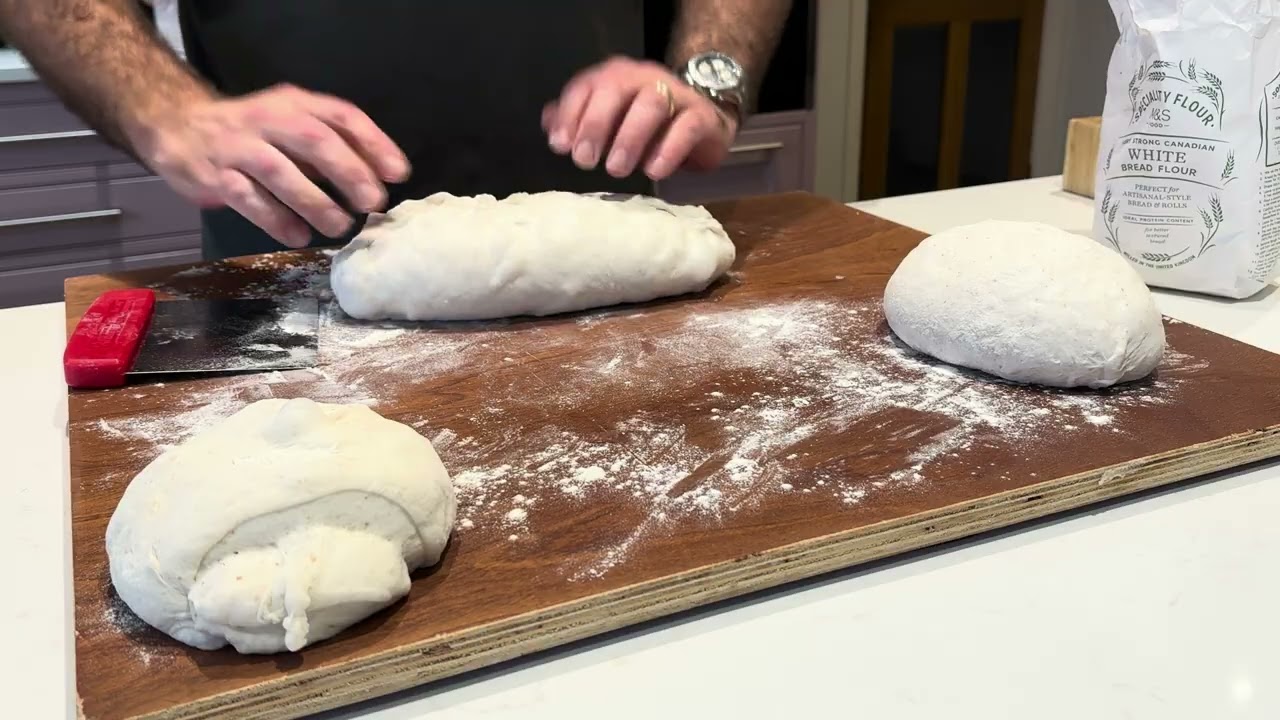 White sourdough form start to finish 