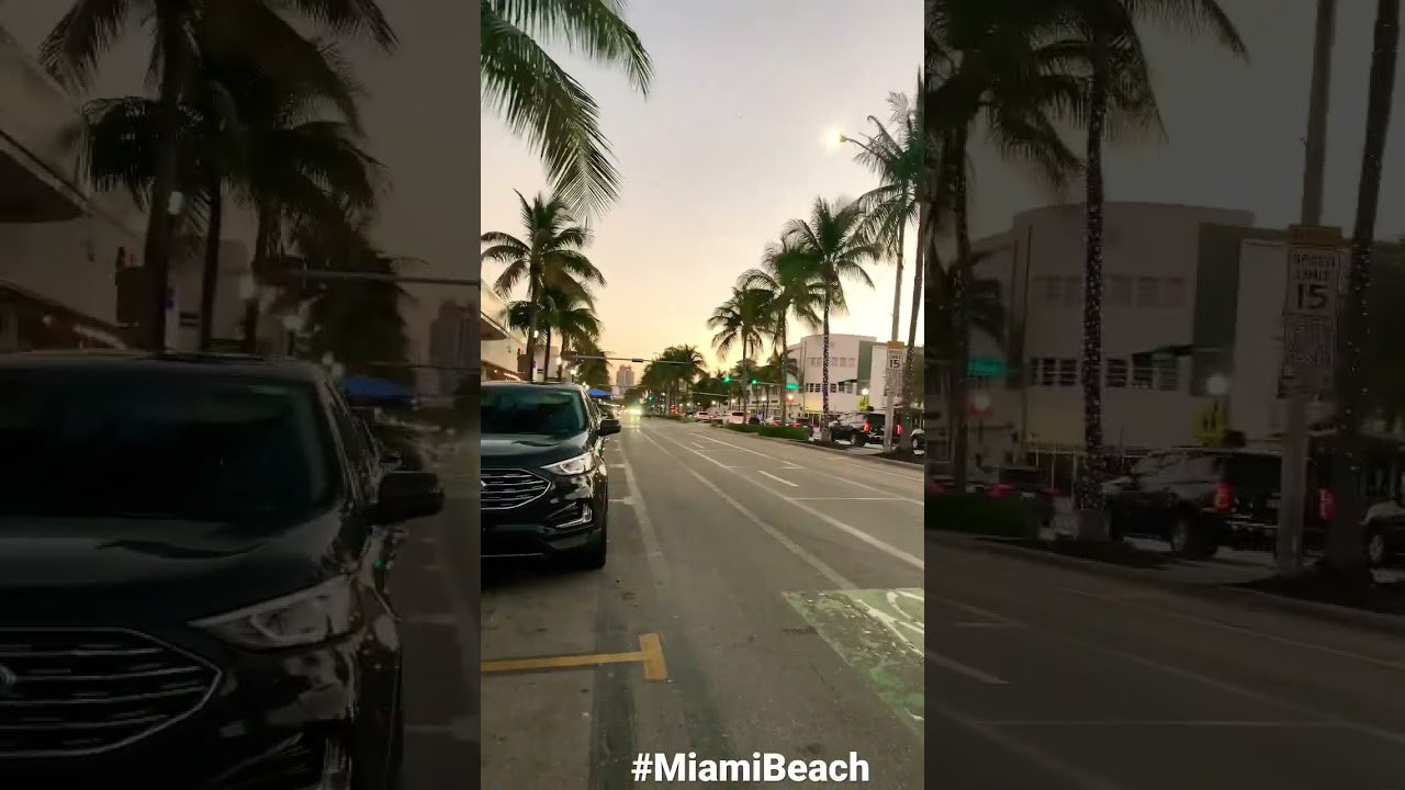 Caminando por las calles de Miami south beach