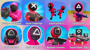 K-Sniper Challenge 3D, Squid Challenge Survival, Squid Game 2, Squid Survival, Squid Game 3D