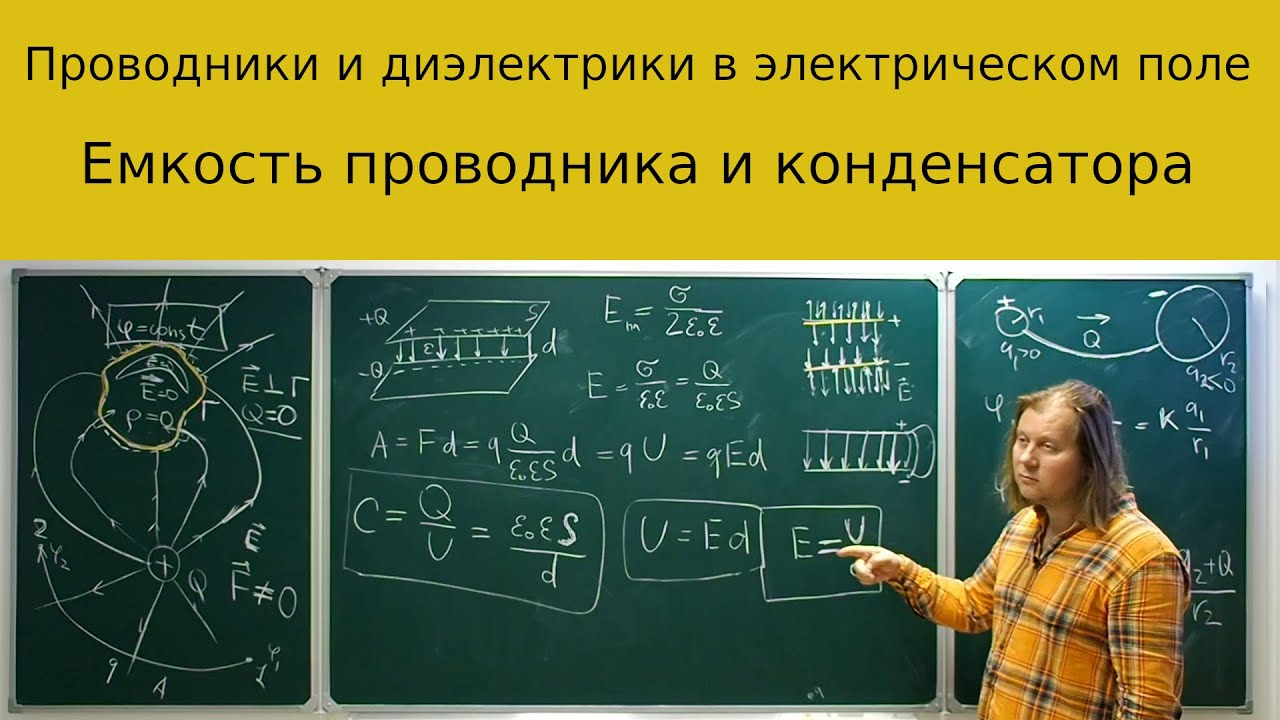Проводники и диэлектрики в электрическом поле, понятие емкости ...