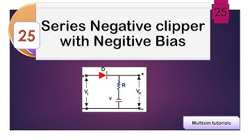 Implementation of series Negative clipper with Negative Bias Using Multisim || All About ECE