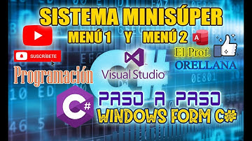 SISTEMA MINISÚPER - VÍDEO 3- Windows Form C# CREACIÓN MENÚS
