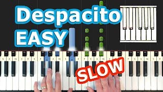 DESPACITO - Luis Fonsi - Piano Tutorial EASY SLOW - How To Play (Synthesia) chords