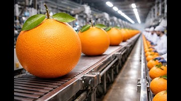 Inside the Orange Processing Factory | High-Tech Industrial Fruit Production