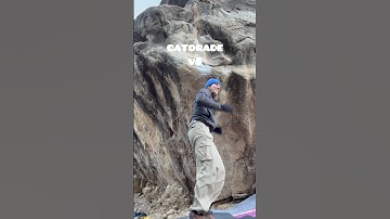 Gatorade -V5 in Joe’s Valley UT. Tall girly beta (5’9 with a +1)