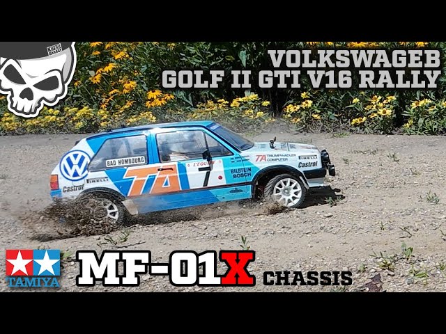 Tamiya VW Golf GTI MK II Rallye 16V auf MF-01X Chassis First Run