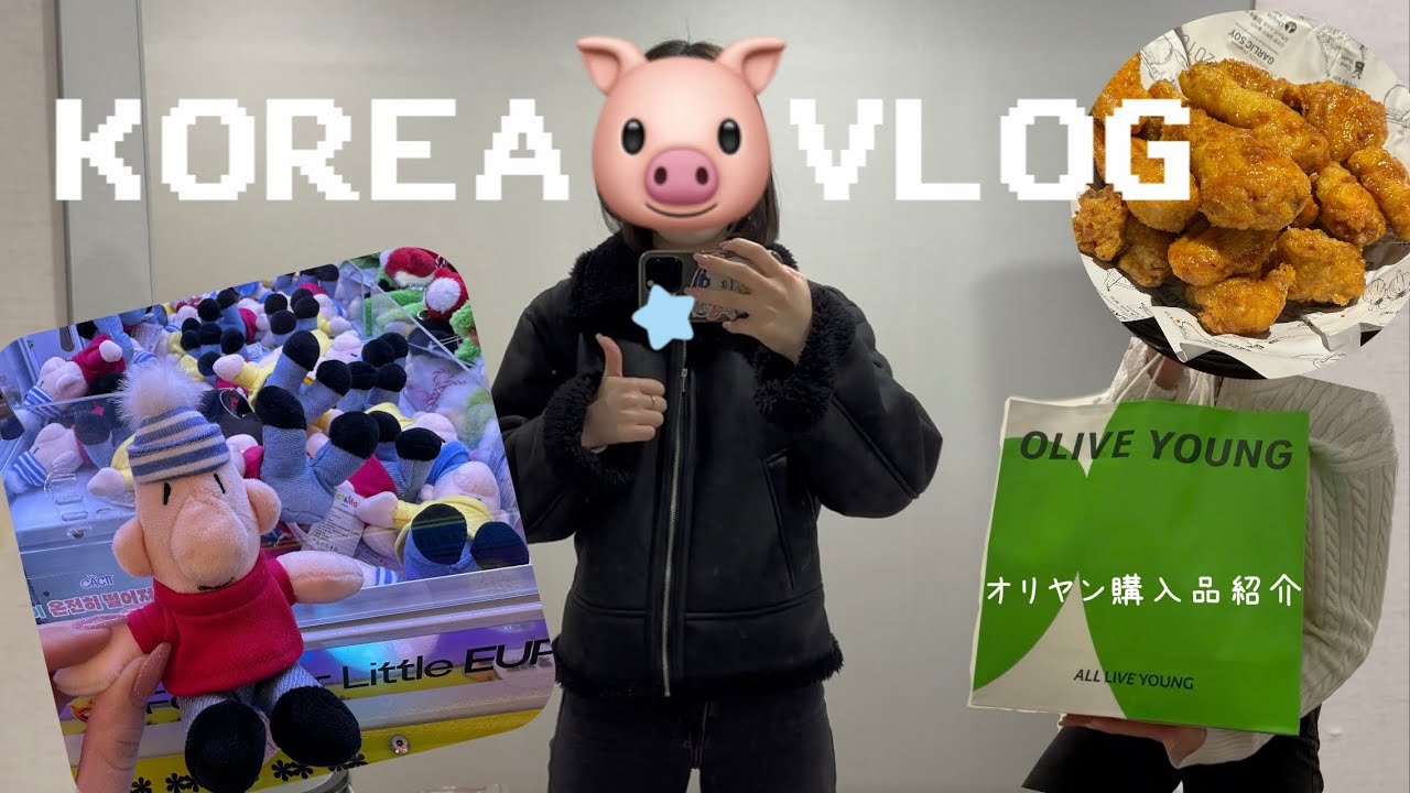 【VLOG】オリヤン購入品紹介🛍️(n回目) +チキンとスンデクッパ食べた日 | オタクの冬休み韓国vlog ③❄️