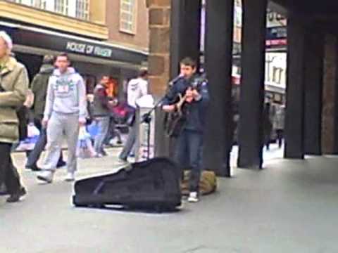 Miles Busking Exeter 15Jan2011 Roland Cube Street amp