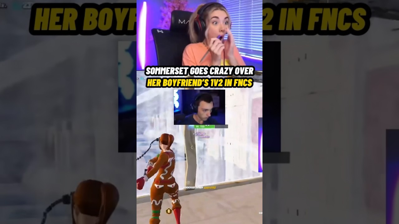 Sommerset Reacts To Her Boyfriend 1V2 In FNCS…