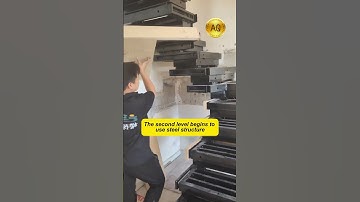 Steel structure stacking staircase design, saving space and quick installation #interiordesign