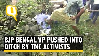 Bengal Bjp Vice President Kicked Into A Ditch By Tmc Activists The Quint