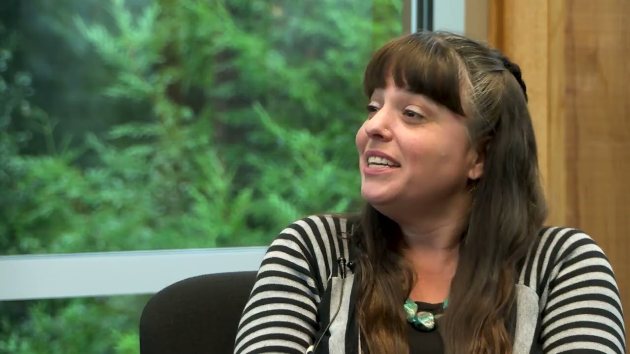 A screen shot of Director of Development Tia Baratelle.
