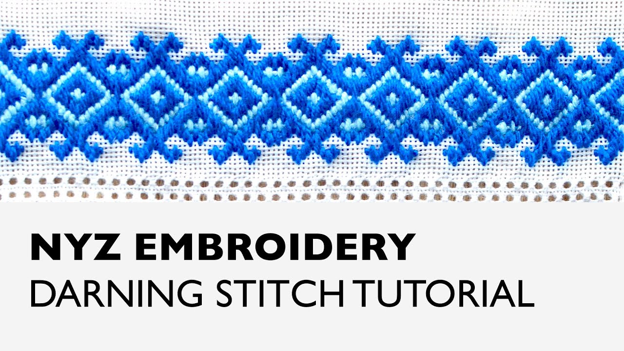 How I used traditional Nyz Embroidery (Darning Stitch Tutorial)
